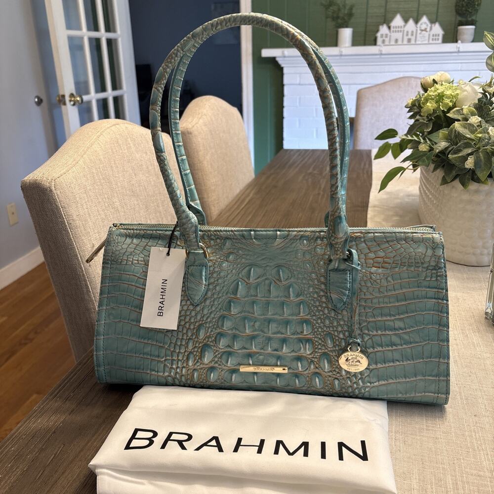 NWT Brahmin Sophia Large Shoulder Handbag Vintage Indigo Melbourne $385